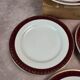 Lot de 12 assiettes à dessert Digoin Sarreguemines « rubis »