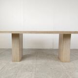 Vintage travertine dining table, 1970s