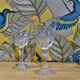 Five vintage white wine glasses 70s Luminarc