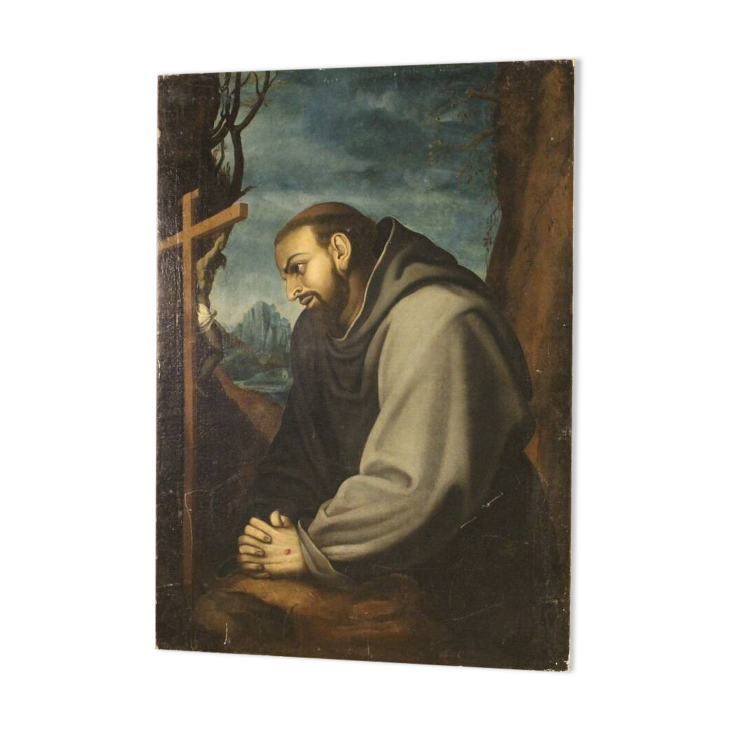 Tableau Ancien Saint François Du 18ème Siècle
