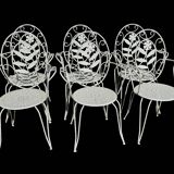 Fauteuils en fer forgé provençal des années 60, set de 6