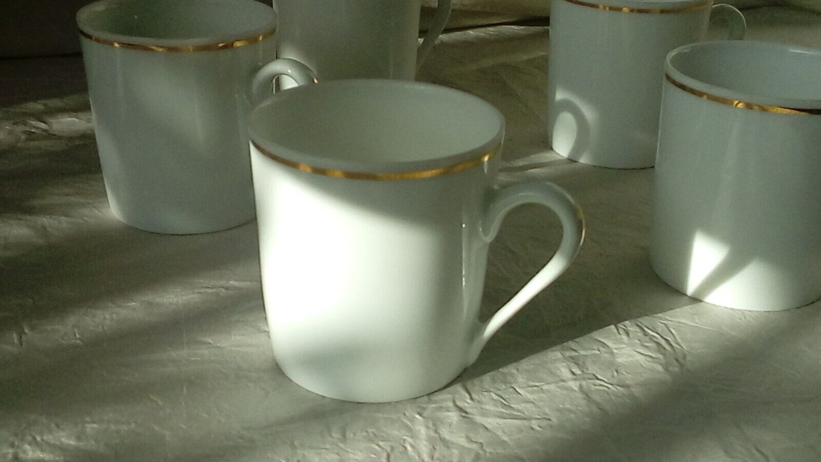 Limoges porcelain coffee cups litron shape