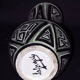 Vase en céramique signé Jean Laforgue – décor géométrique moderniste