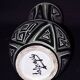 Ceramic vase by Jean Laforgue – modernist geometric decor