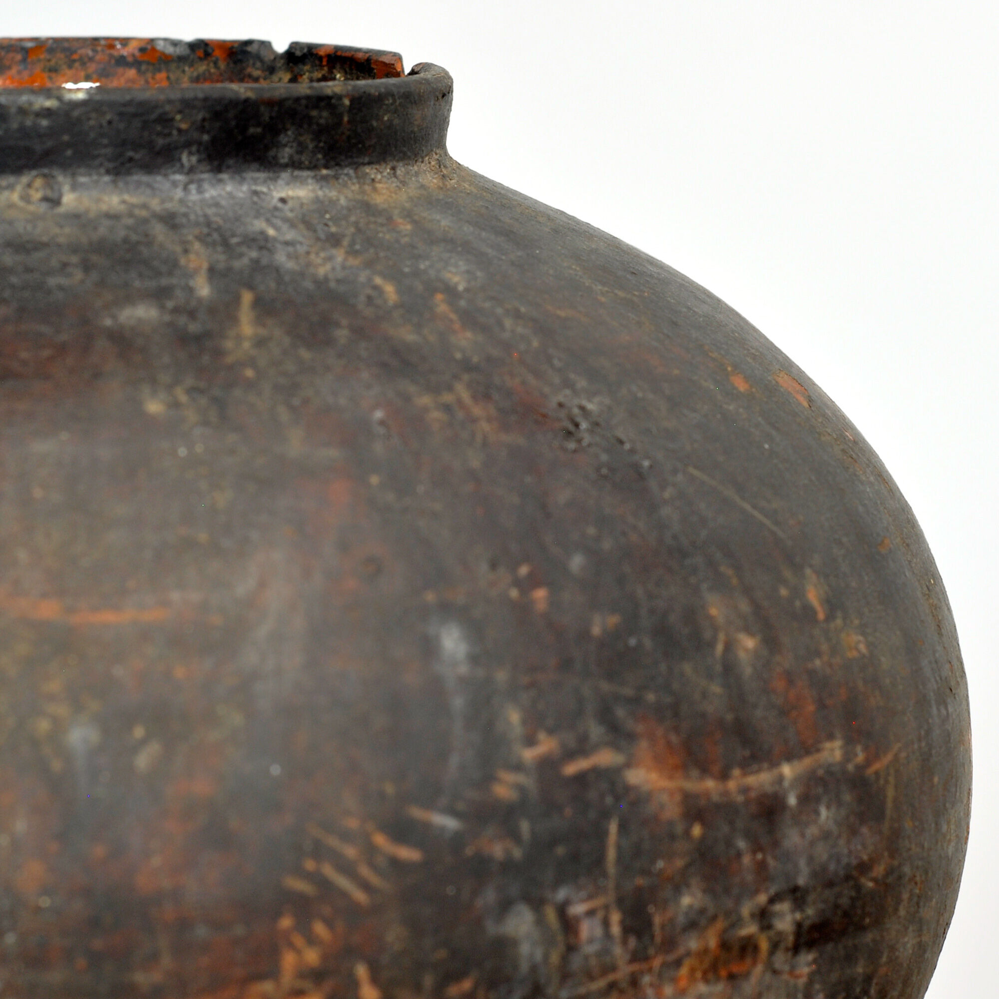 Antique earthenware pot from Moldova, circa 1850