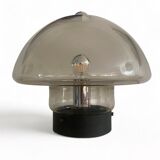 Champignon / plafonnier vintage en verre fumé