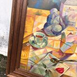 Vintage cubist school painting still life collection