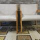 Paire de fauteuils laine bouclette 1970