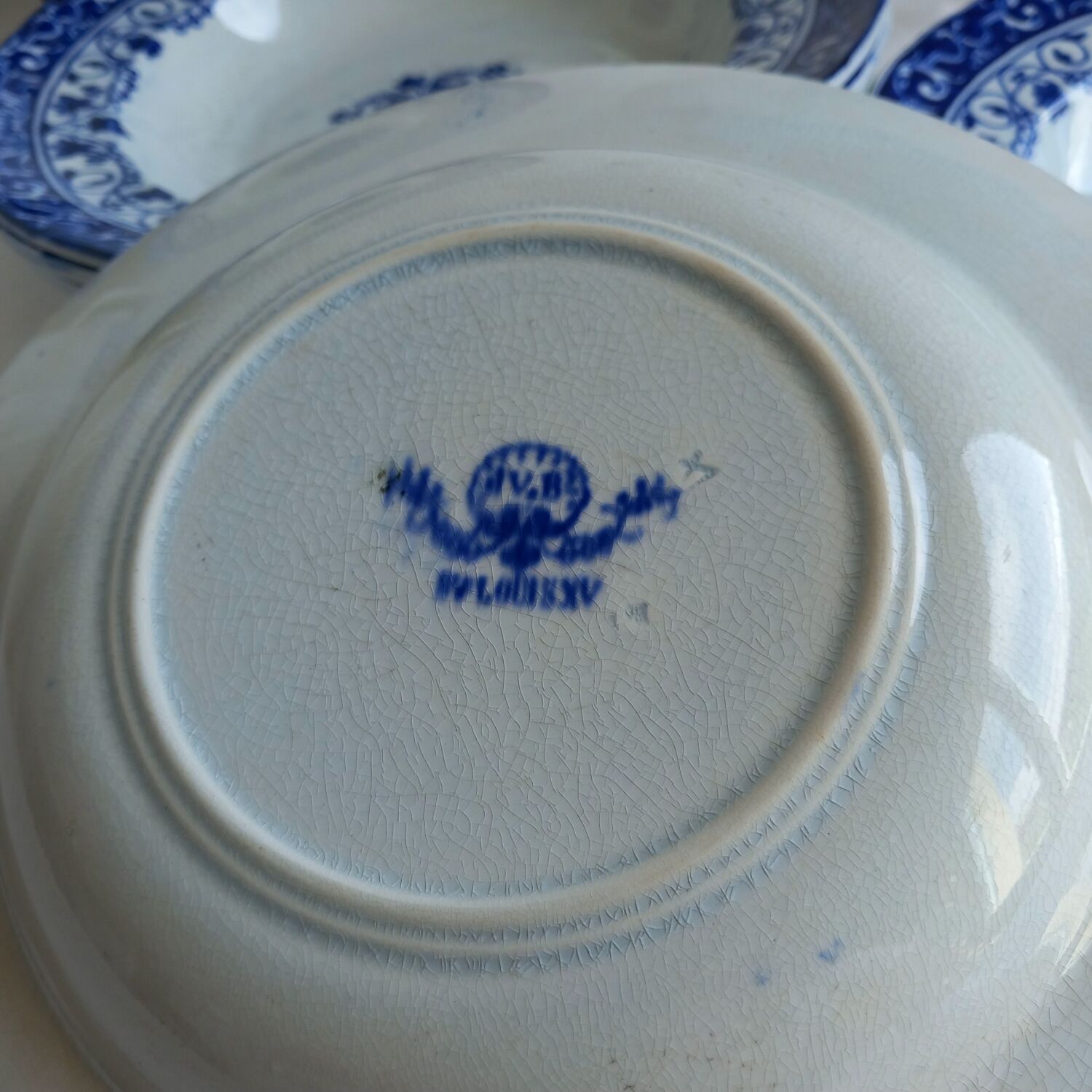 6 old 19th century soup plates – Jules Vieillard Bordeaux – Lou