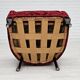 1950s, Danish vintage chair, red cotton/wool fabric, beech wood.
