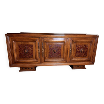 sideboard in solid oak dudouyt style circa 1930