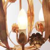 1970s Regency golden ceiling lamp