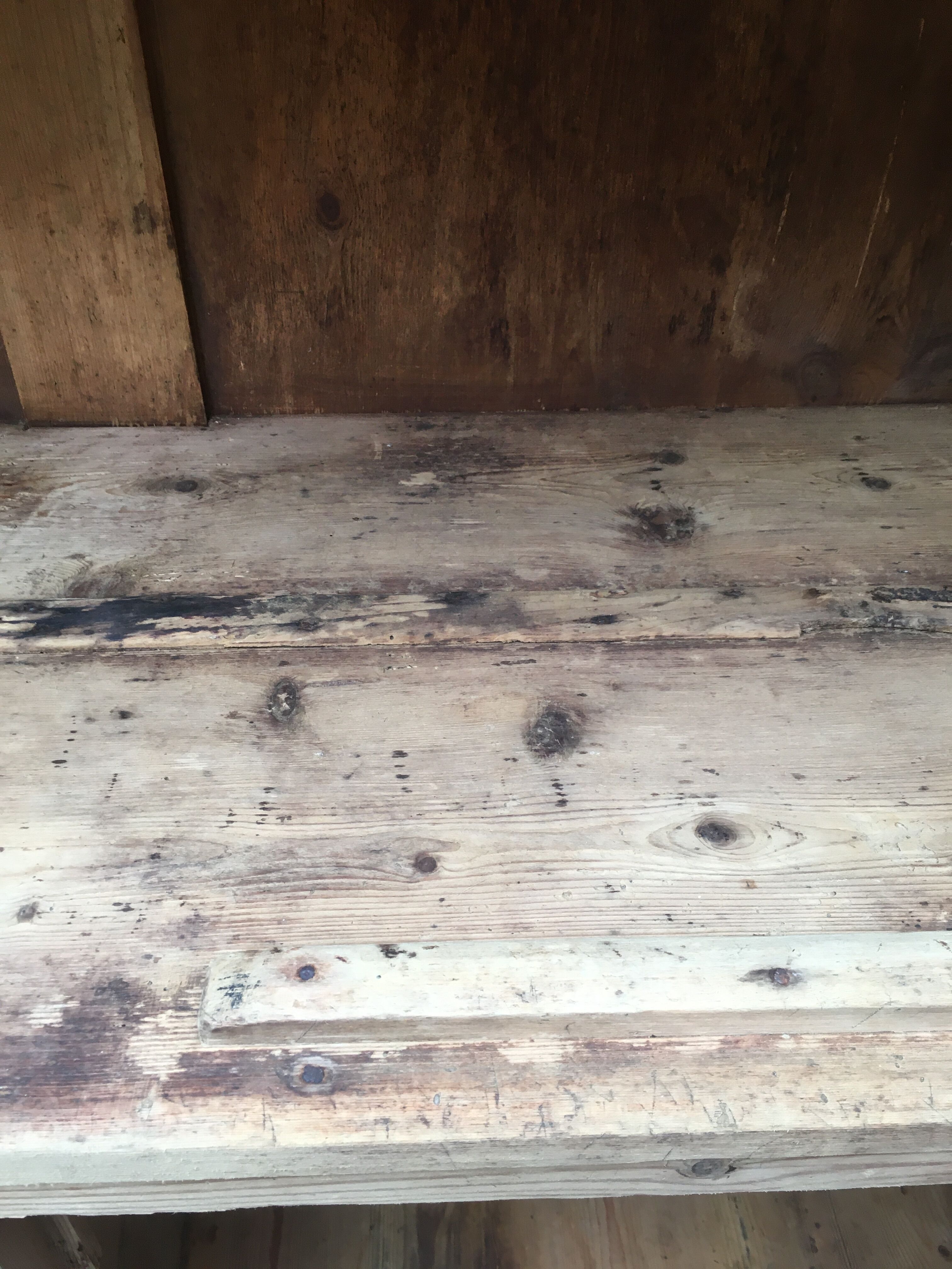 Wooden cabinet with interior doors