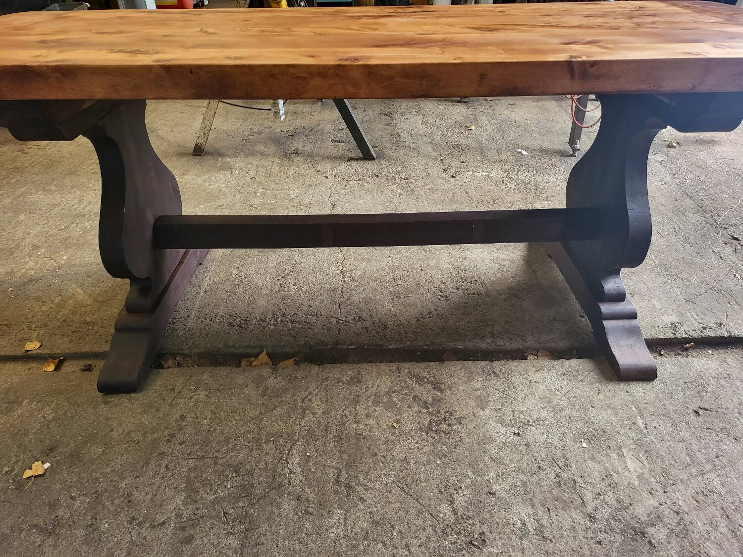 Large solid wood table – carefully restored – 200 x 80 cm