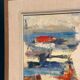 Original Swedish Oil on Canvas - "Abstract Harbour Motif" vintage