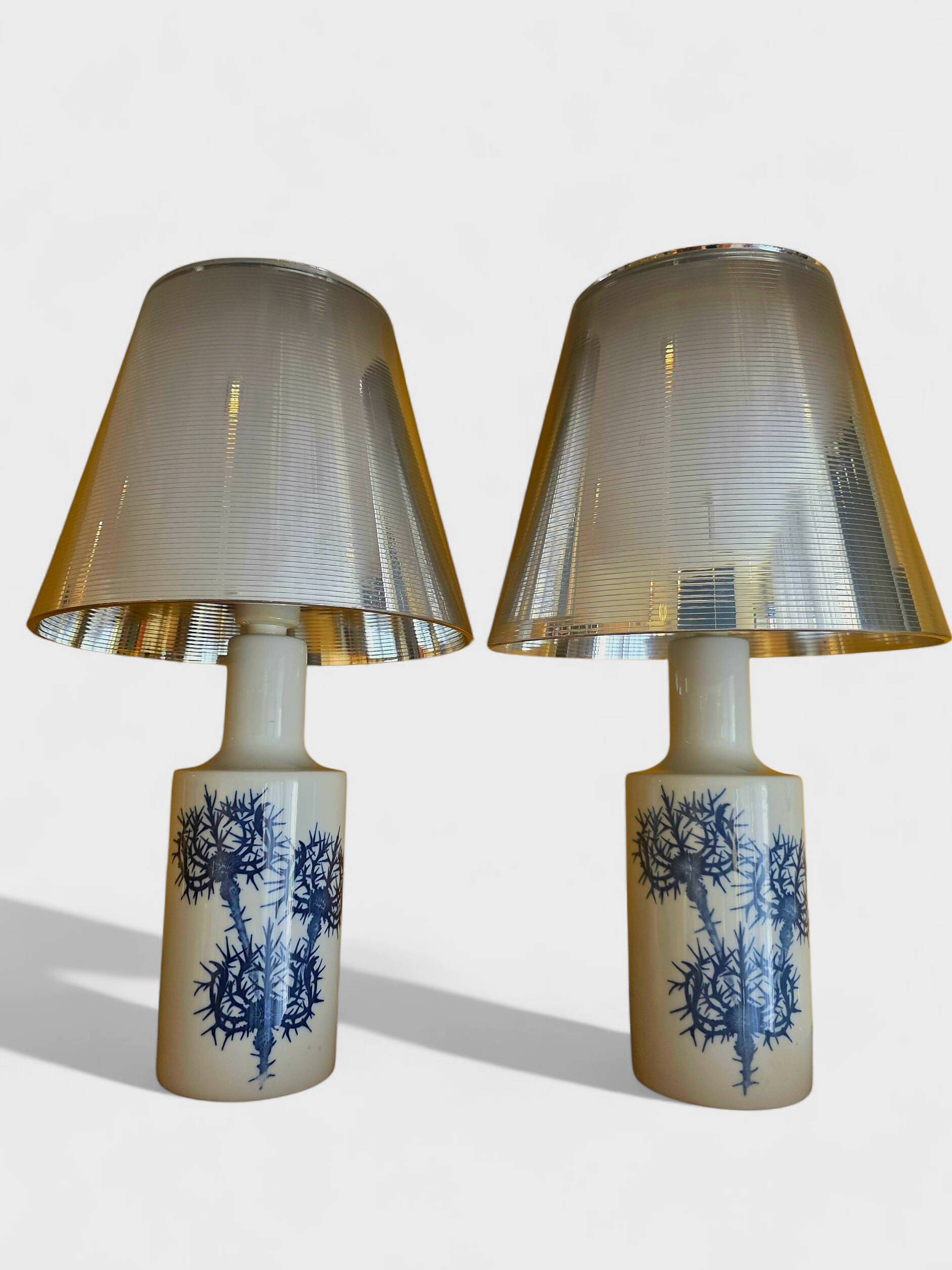 Pair of Royal Copenhagen & Fog & Mørup desk lamps — 1960s