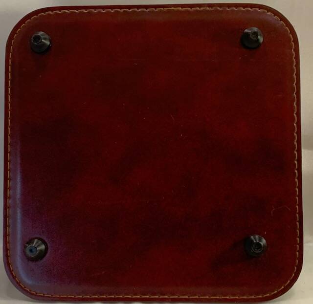 Adnet vintage leather crystal ashtray