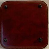 Adnet vintage leather crystal ashtray