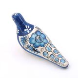 Blue and white folk bird from Mexico, 1970s