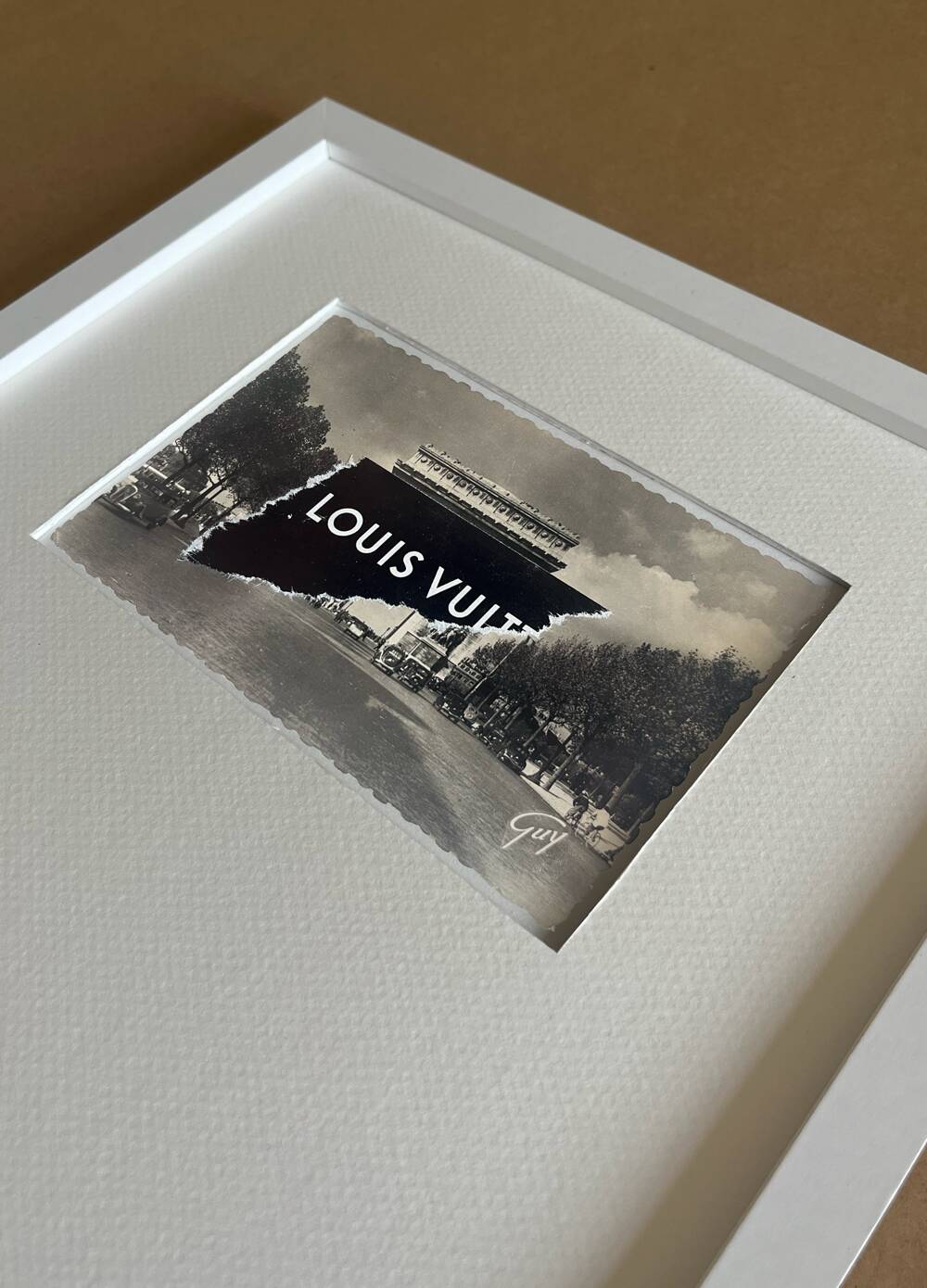 Louis - Collage on postcard