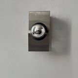 Vintage wall light, brushed metal, France, 1970