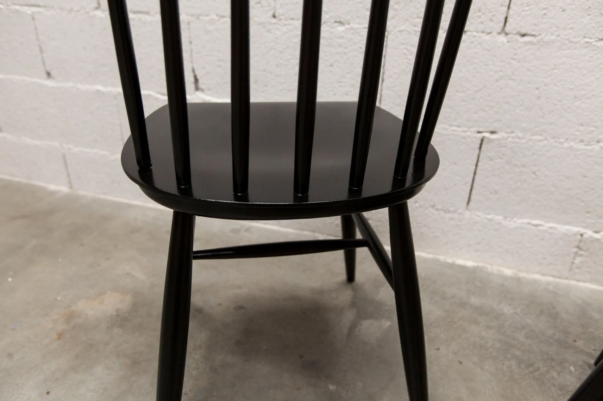 Pair of Scandinavian chairs Fanett by Ilmari Tapiovaara black teak 1960
