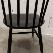 Pair of Scandinavian chairs Fanett by Ilmari Tapiovaara black teak 1960