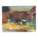 Oil painting on cardboard: cart in the countryside