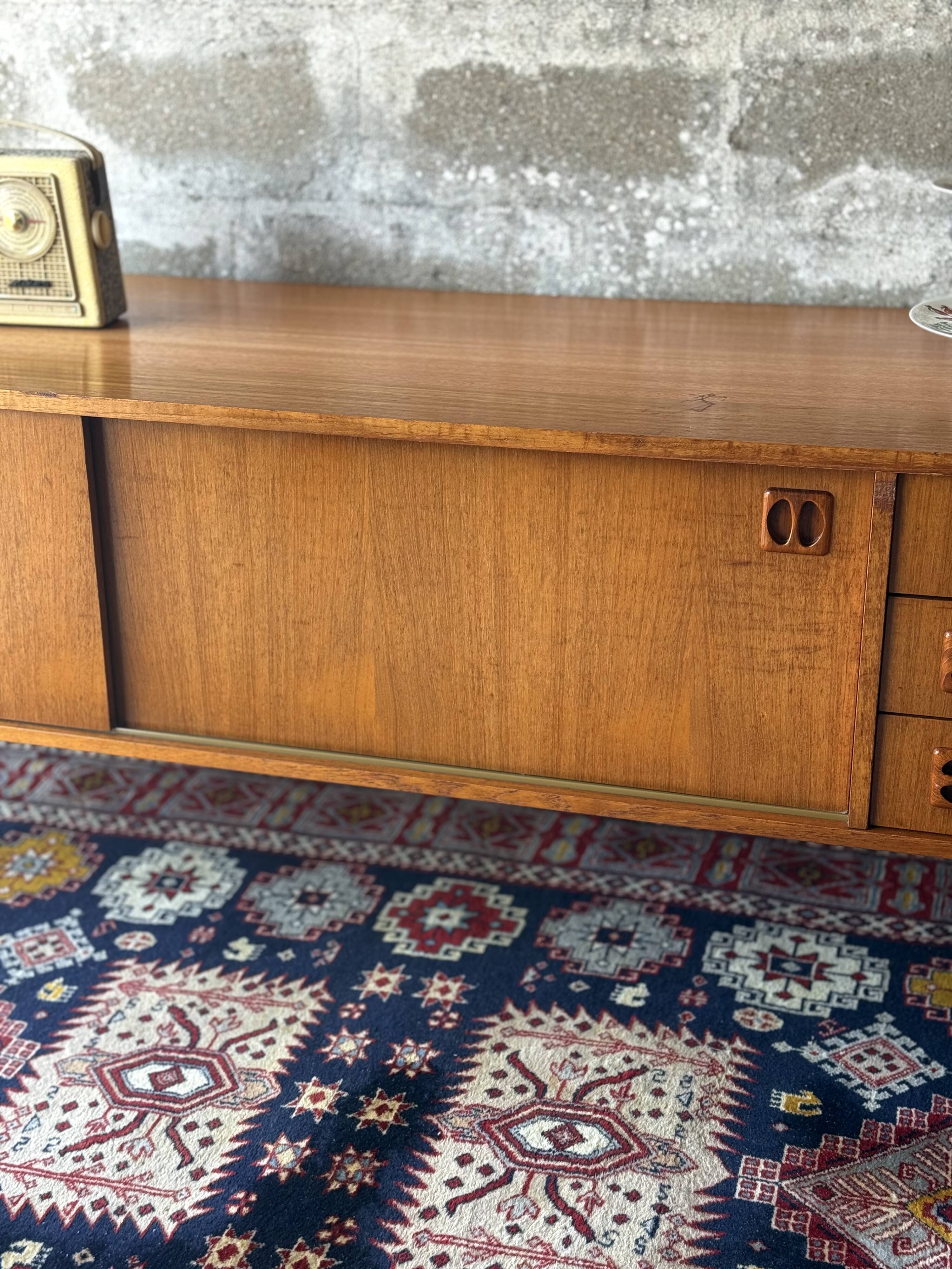 Vintage Scandinavian teak sideboard, 1970.