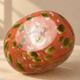 Round blown glass vase with speckled decoration — Mdina Glass, Malta, 1970s