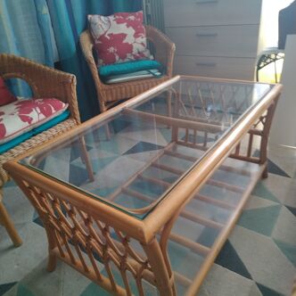 Rattan coffee table