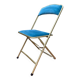 Folding chair in gold-tone metal and velvet, 1960s-70s