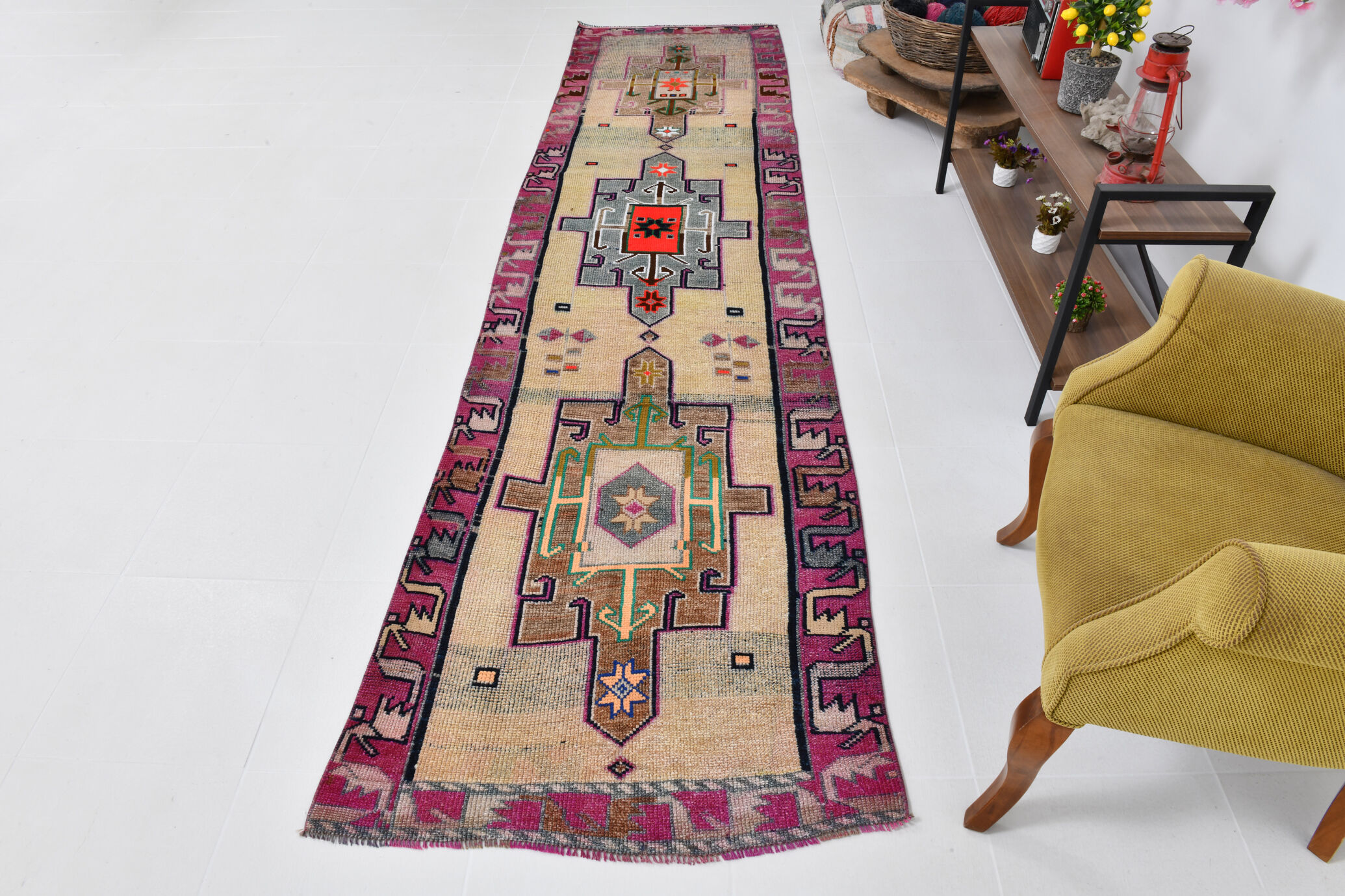 3x12 Vintage Herki Runner Rug