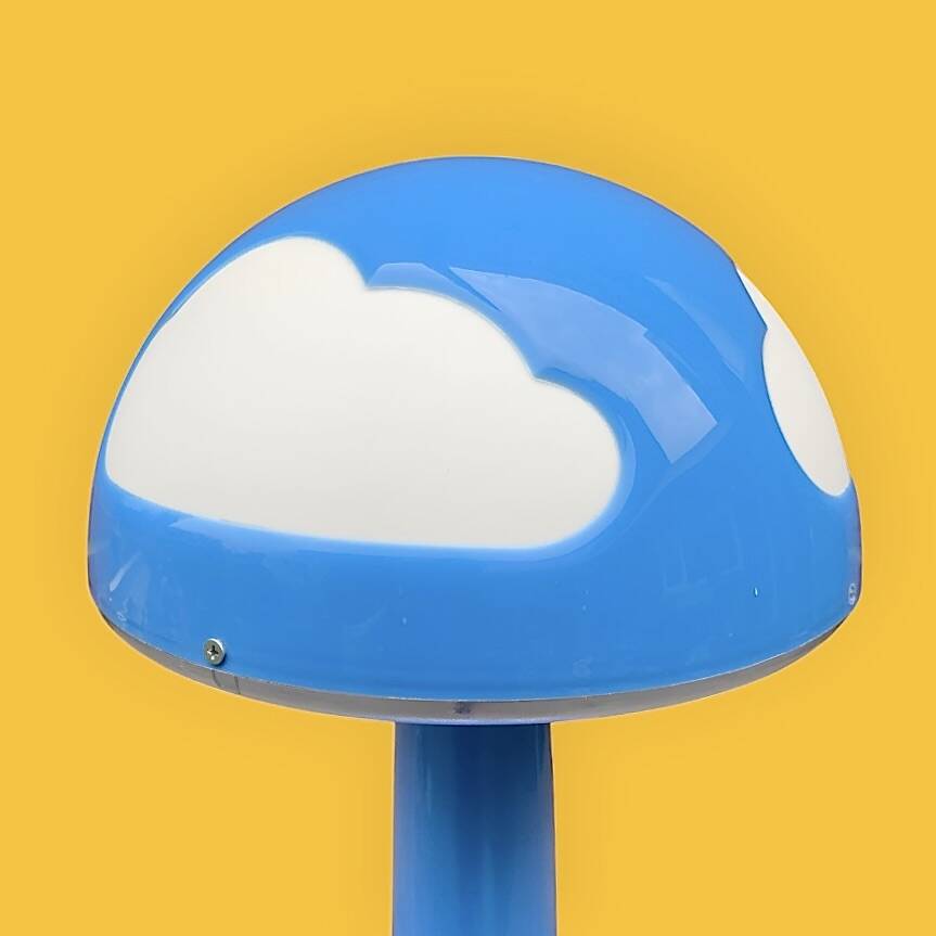 Vintage Skojig Ikea Mushroom Lamp – Cloud Blue – 90s