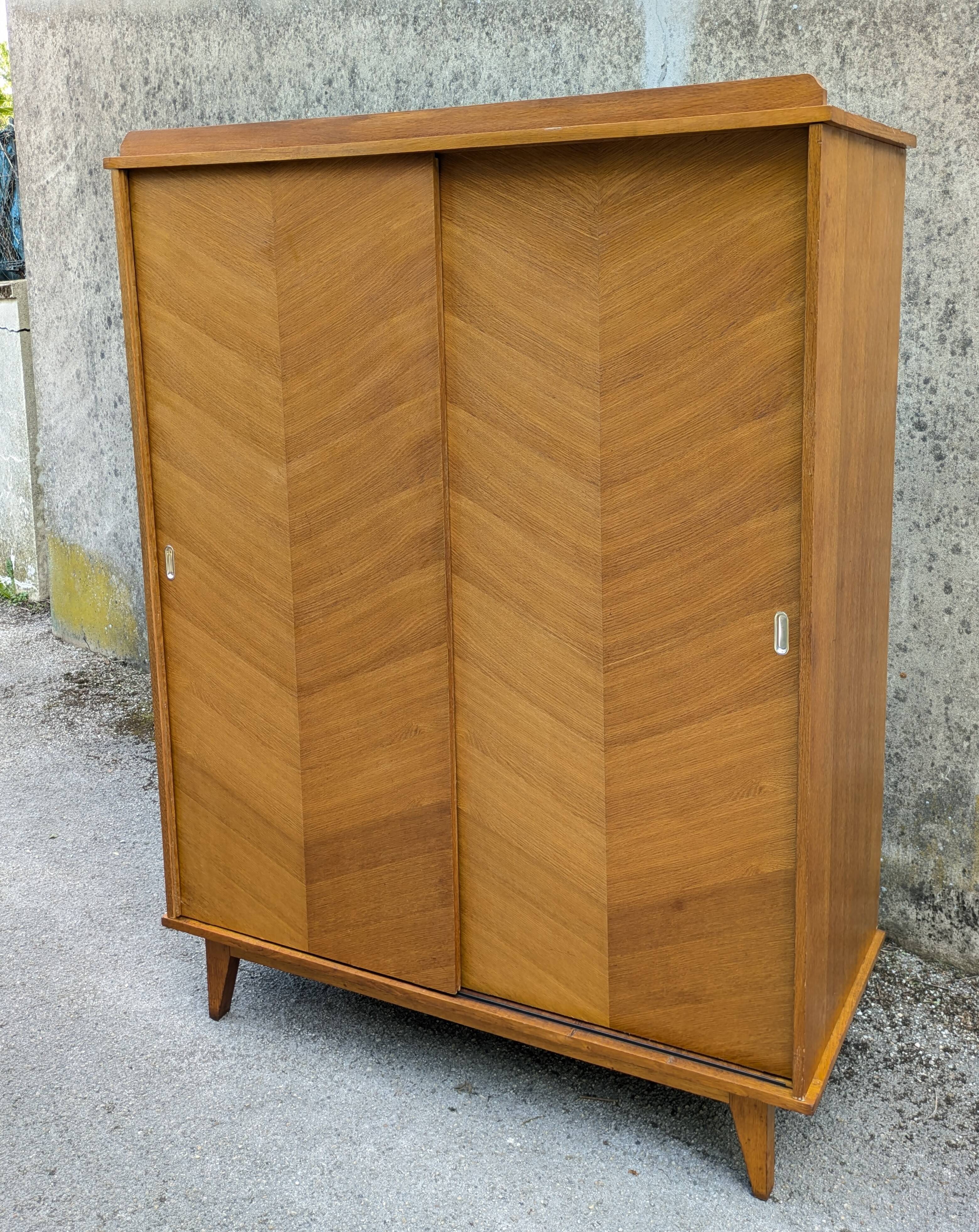Vintage wardrobe with sliding doors