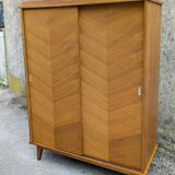 Vintage wardrobe with sliding doors