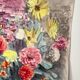 Summer flower bouquet, watercolour on double-sided paper.