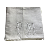 Embroidered sheet PM scalloped edge triple day central seam