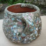 Pot terracotta mosaic called picassiette