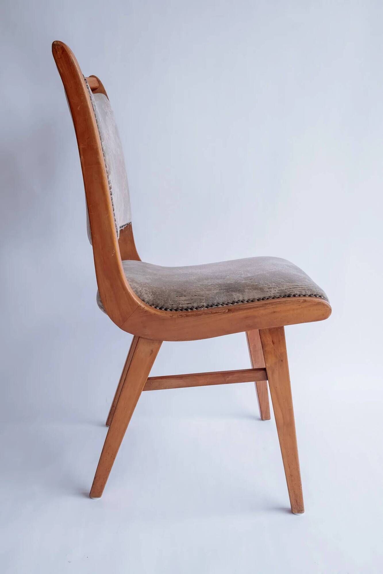 Set of 4 vintage wooden dining chairs