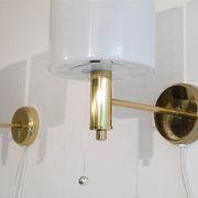 Pair of Scandinavian brass and acrylic appliques from Nafa 1970