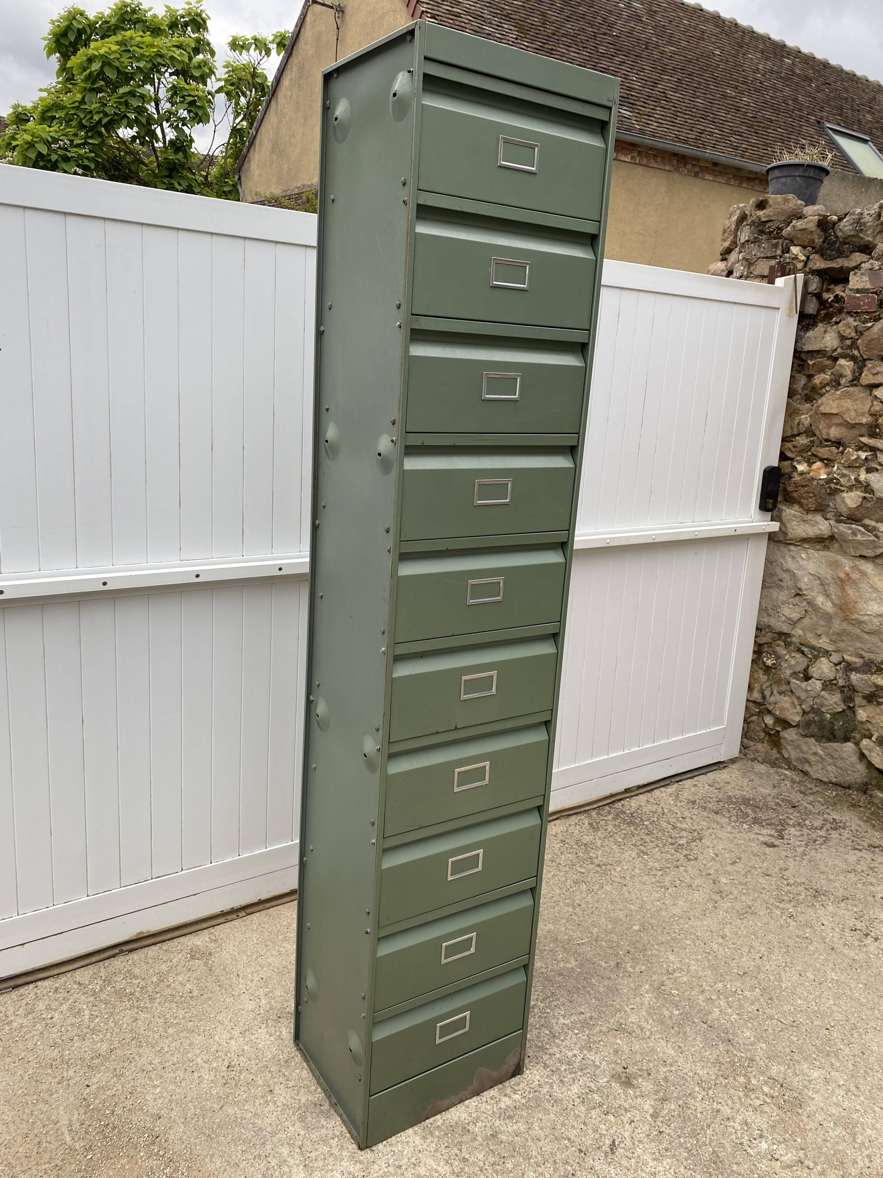 Furniture with 10 flaps industrial metal locker brand ATAL 1950