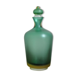Venini Murano Italian green bottle serie "Incisi" produced in 2004