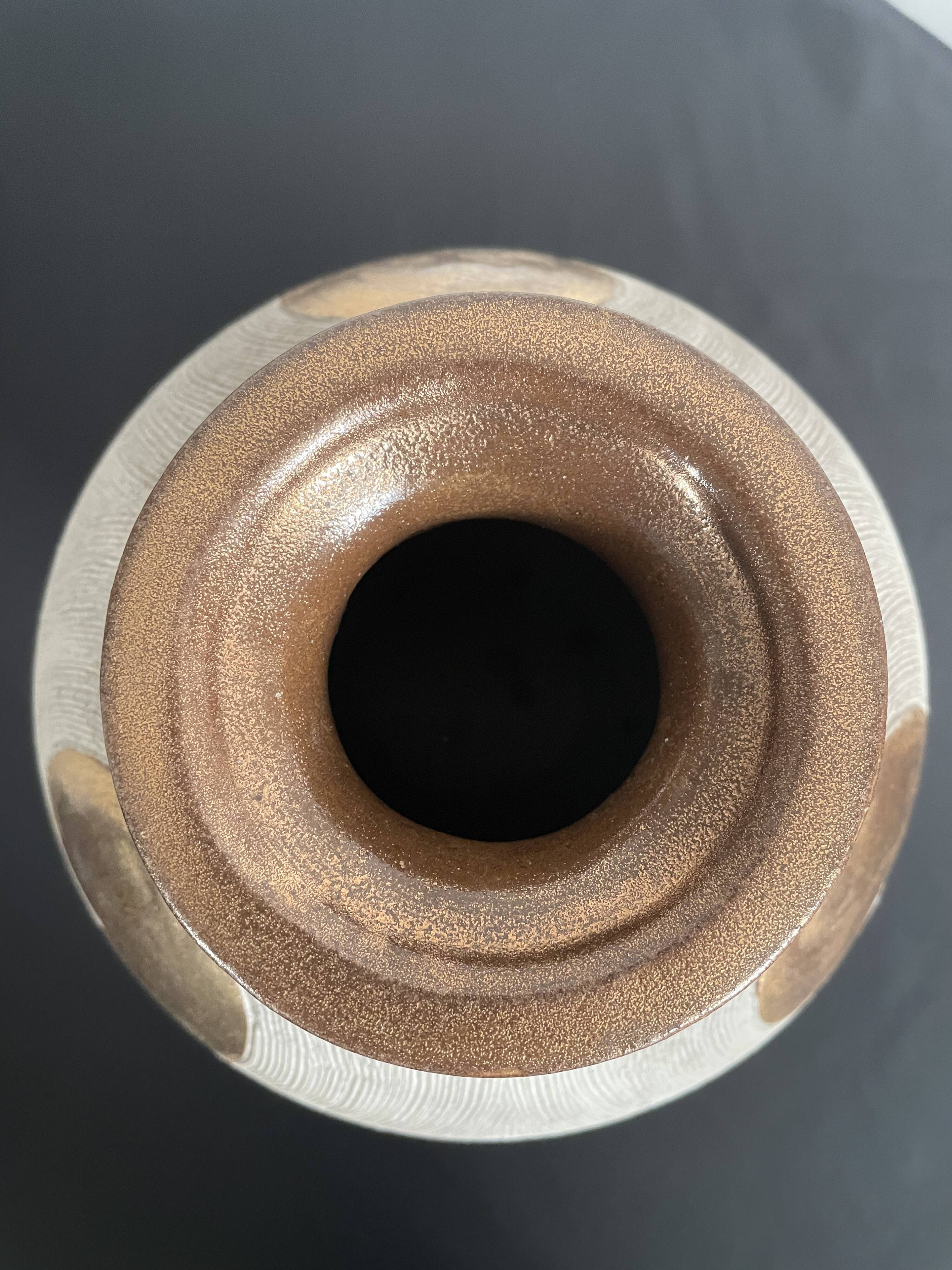 Art Deco sandstone vase Lucien Brisdoux