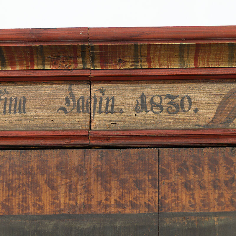 Painted Folk Art Bridal Cabinet 1830