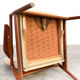 60s John Boné teak and wool adjustable lounge chair for Advance Design