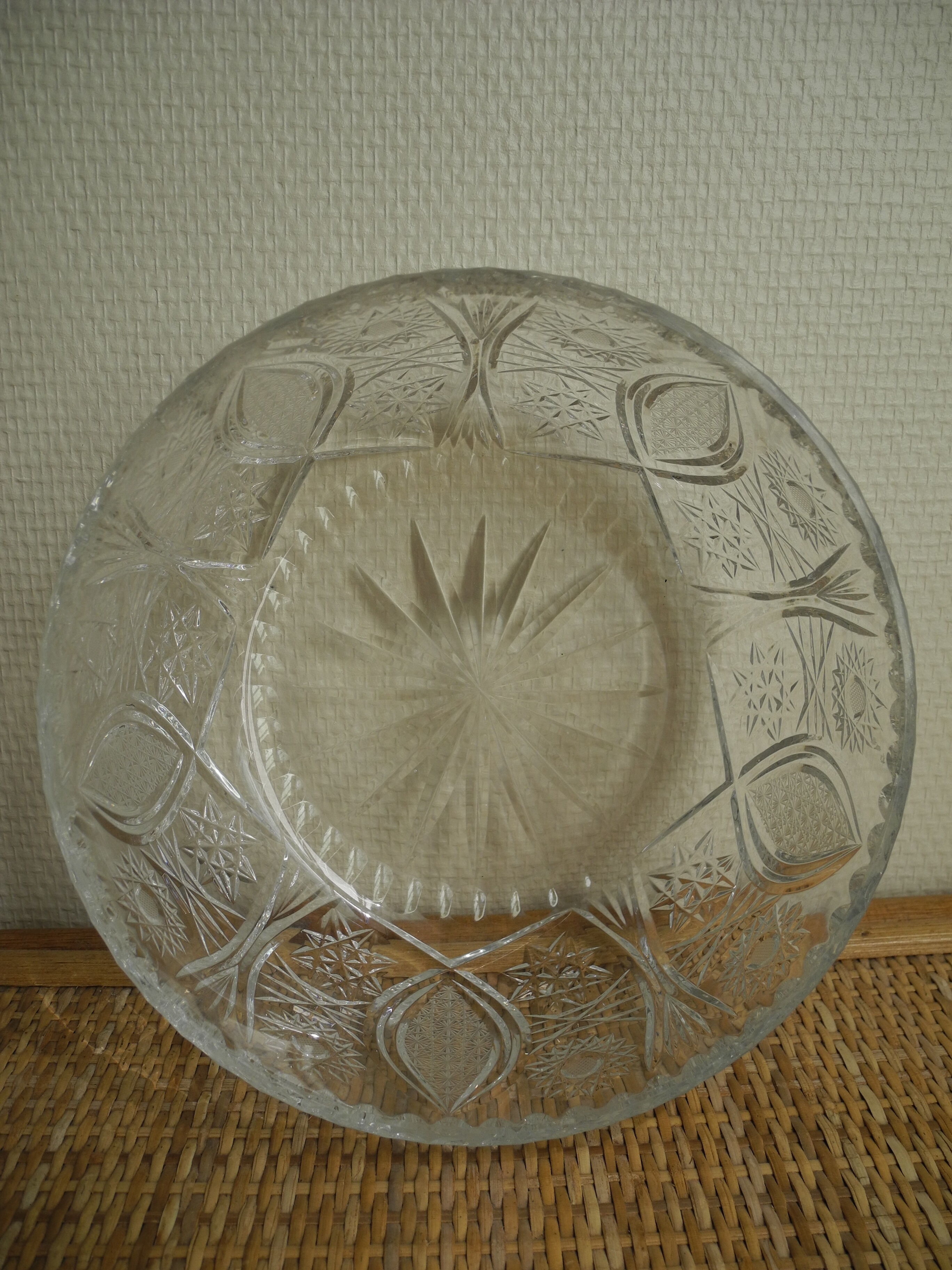Antique vintage crystal dish