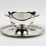Christofle silver-plated gravy boat – in the style of the Vendôme Filet model
