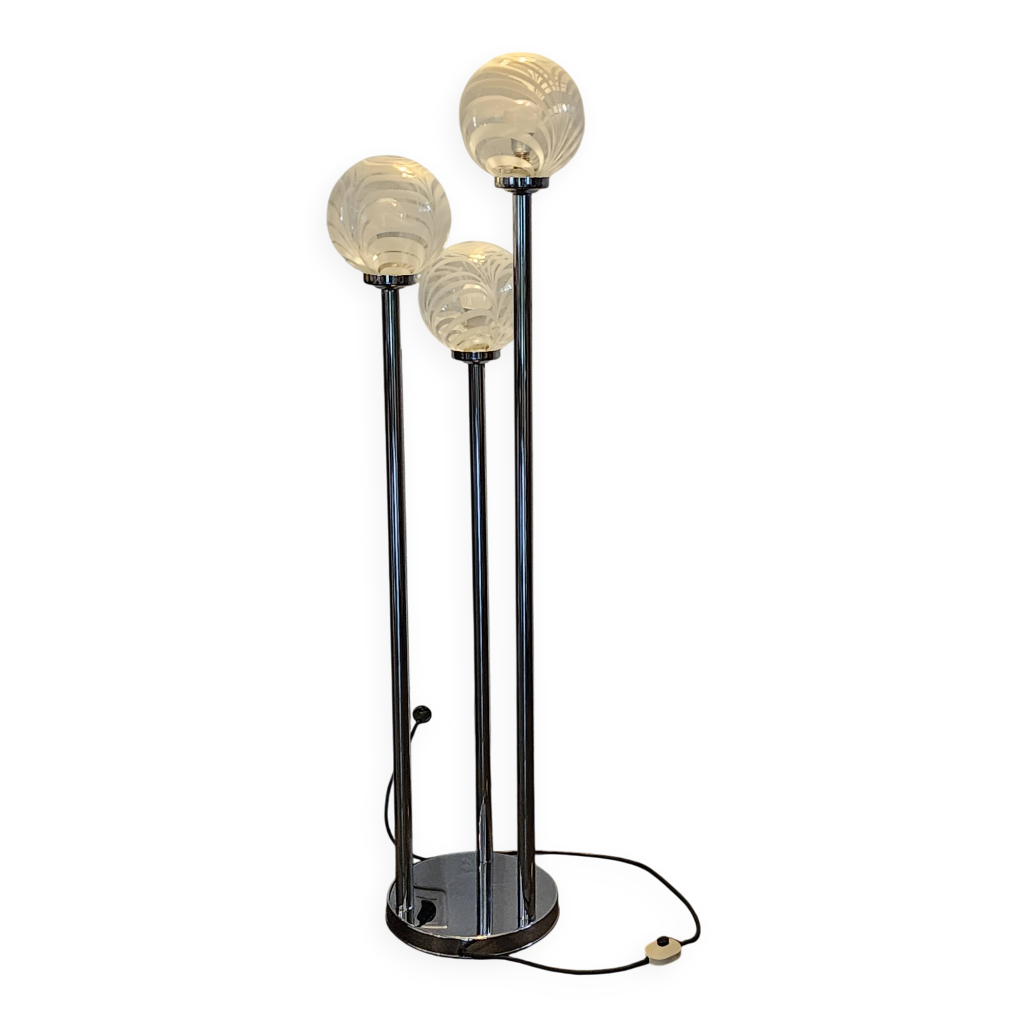 Toni Zucherri floor lamp with Murano globes for Venini
