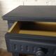 Table de chevet Louis XVI noir anthracite